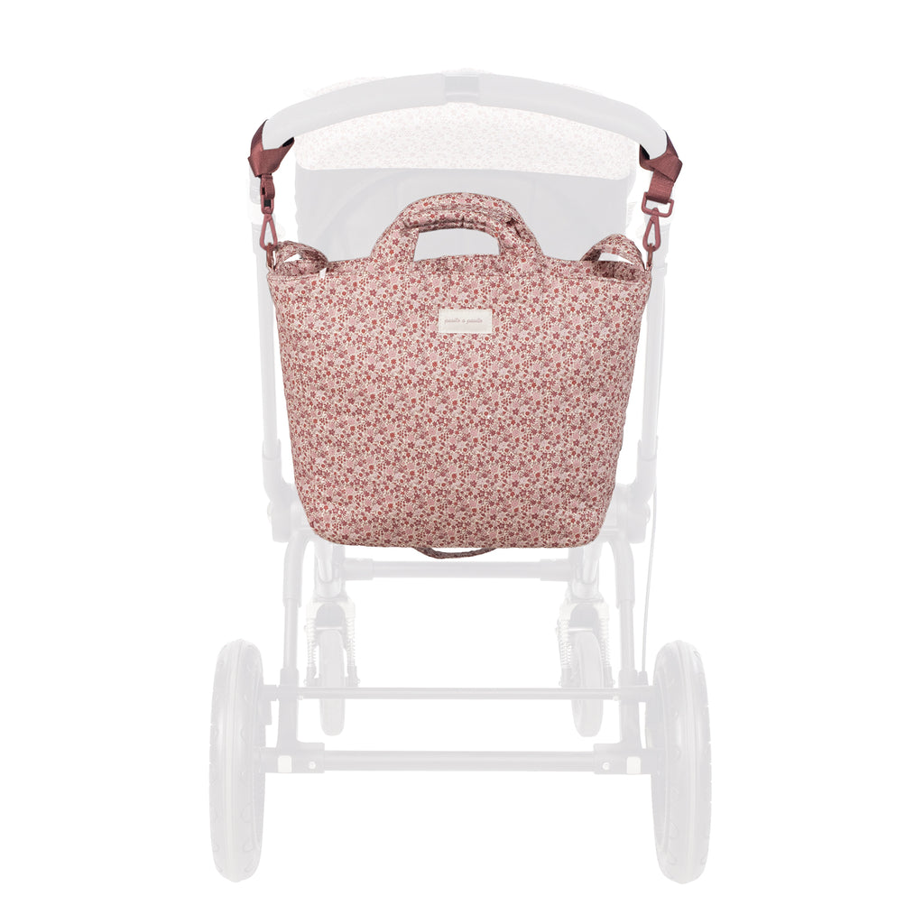 PASITO A PASITO Bolsa Canastilla Cherry Flores