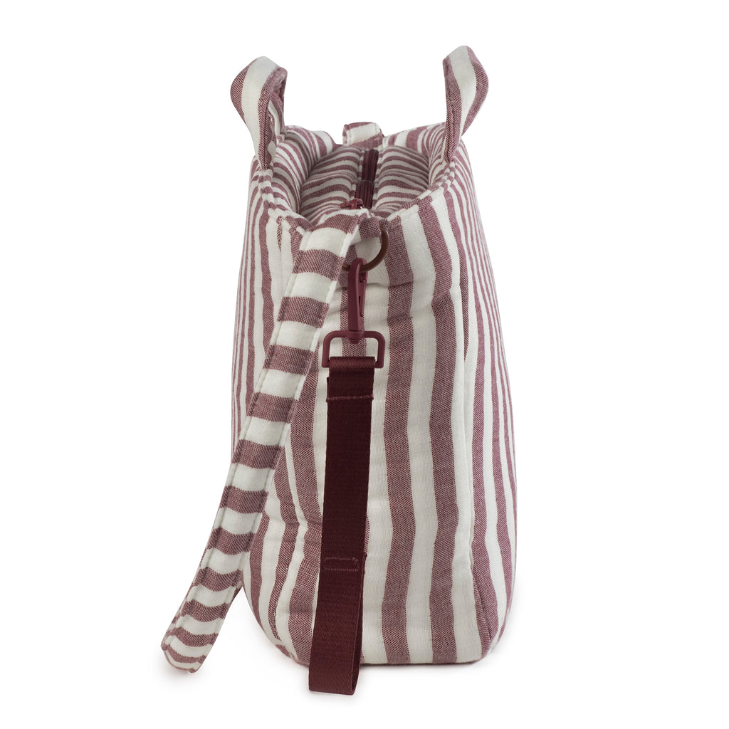 PASITO A PASITO Bolsa Canastilla Cherry Rayas