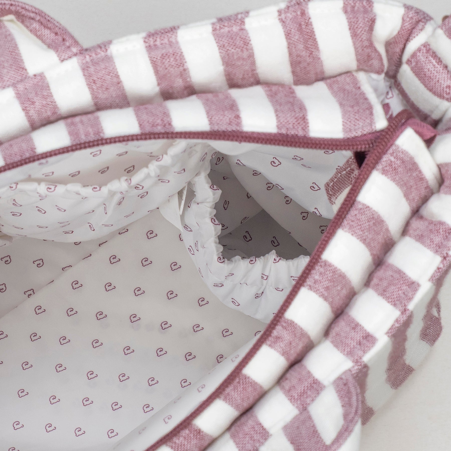 PASITO A PASITO Bolsa Canastilla Cherry Rayas