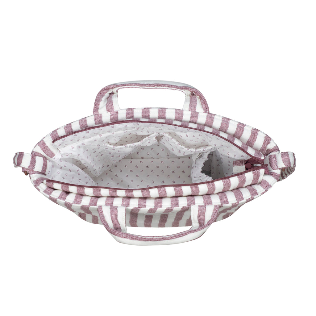 PASITO A PASITO Bolsa Canastilla Cherry Rayas