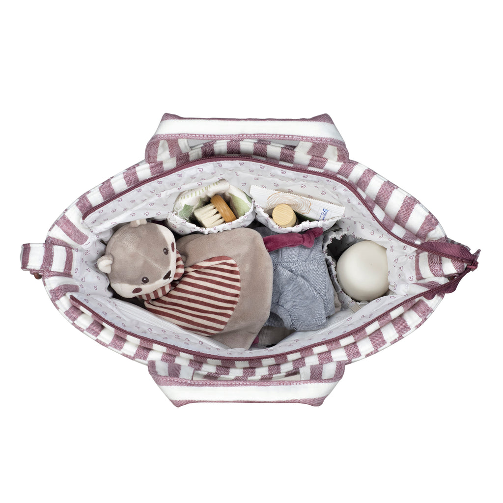 PASITO A PASITO Bolsa Canastilla Cherry Rayas