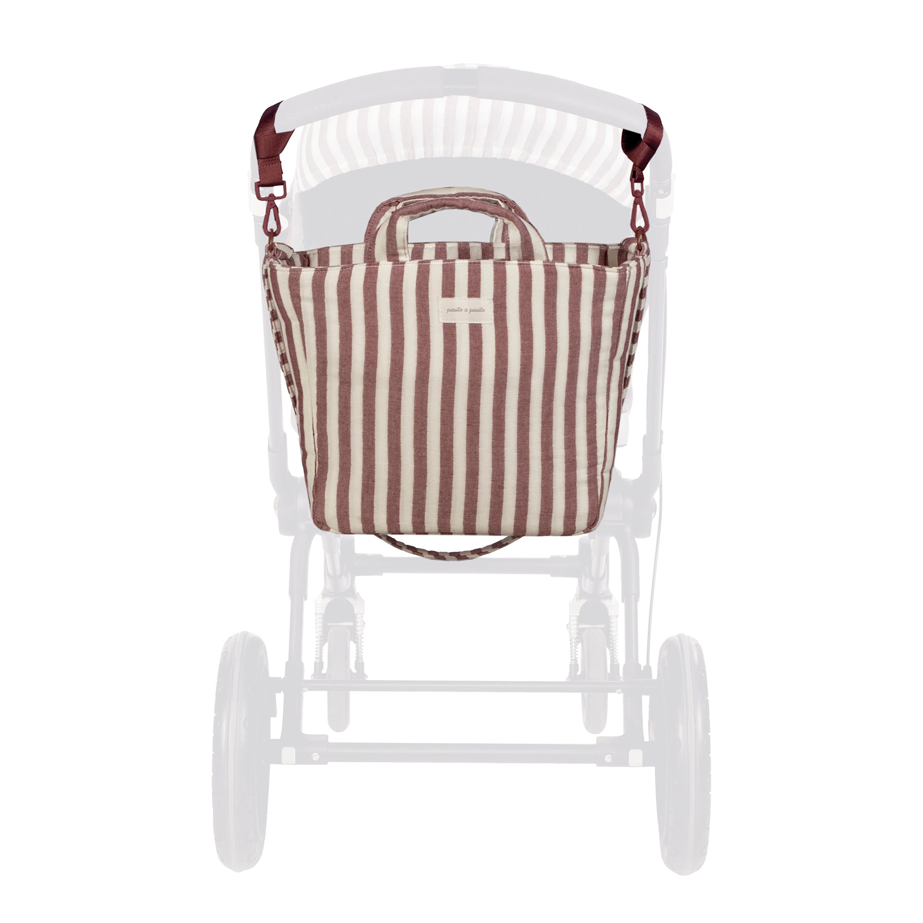 PASITO A PASITO Bolsa Canastilla Cherry Rayas