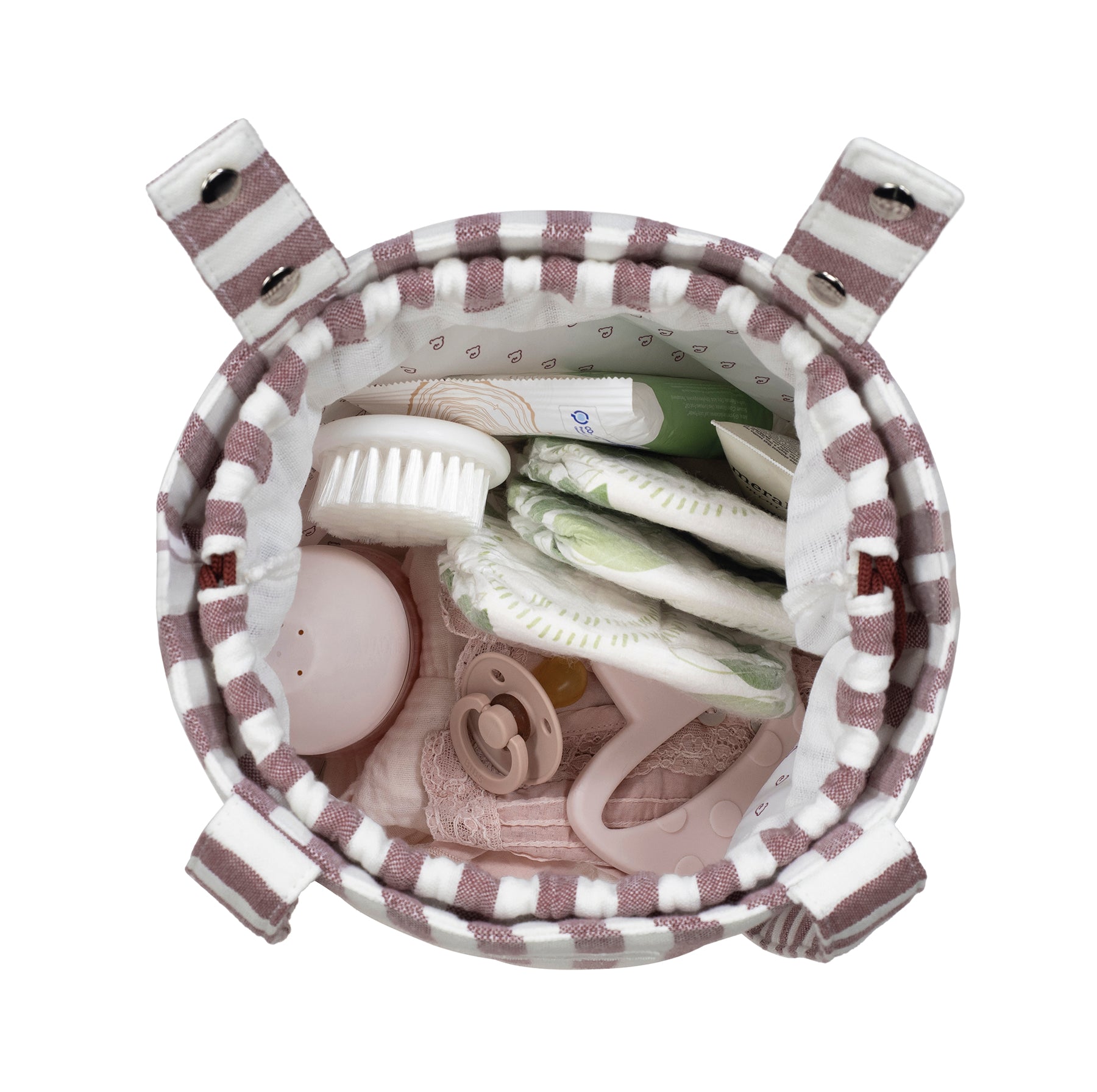 PASITO A PASITO Bolsa Bucket Cherry Rayas