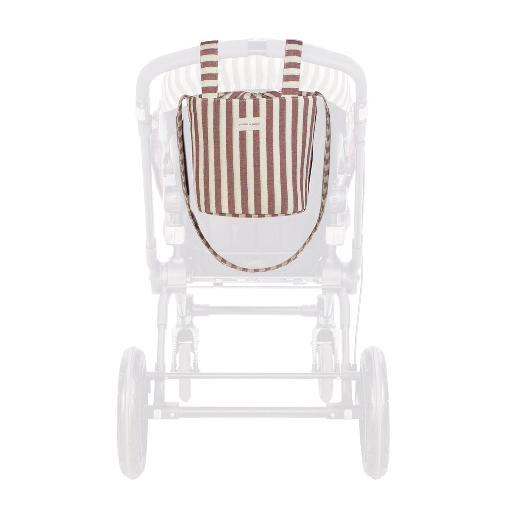 PASITO A PASITO Bolsa Bucket Cherry Rayas