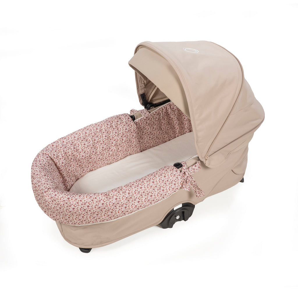 PASITO A PASITO Cubre Cuco Dual + Sabana Ajustable Cuco Cherry Flores