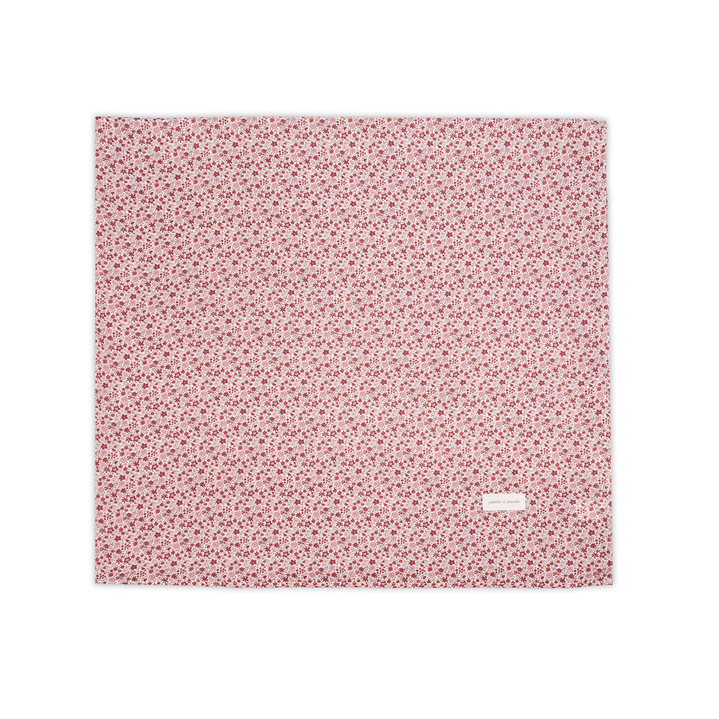 PASITO A PASITO Sabana Ajustable Cuco + Muselina Cherry Flores