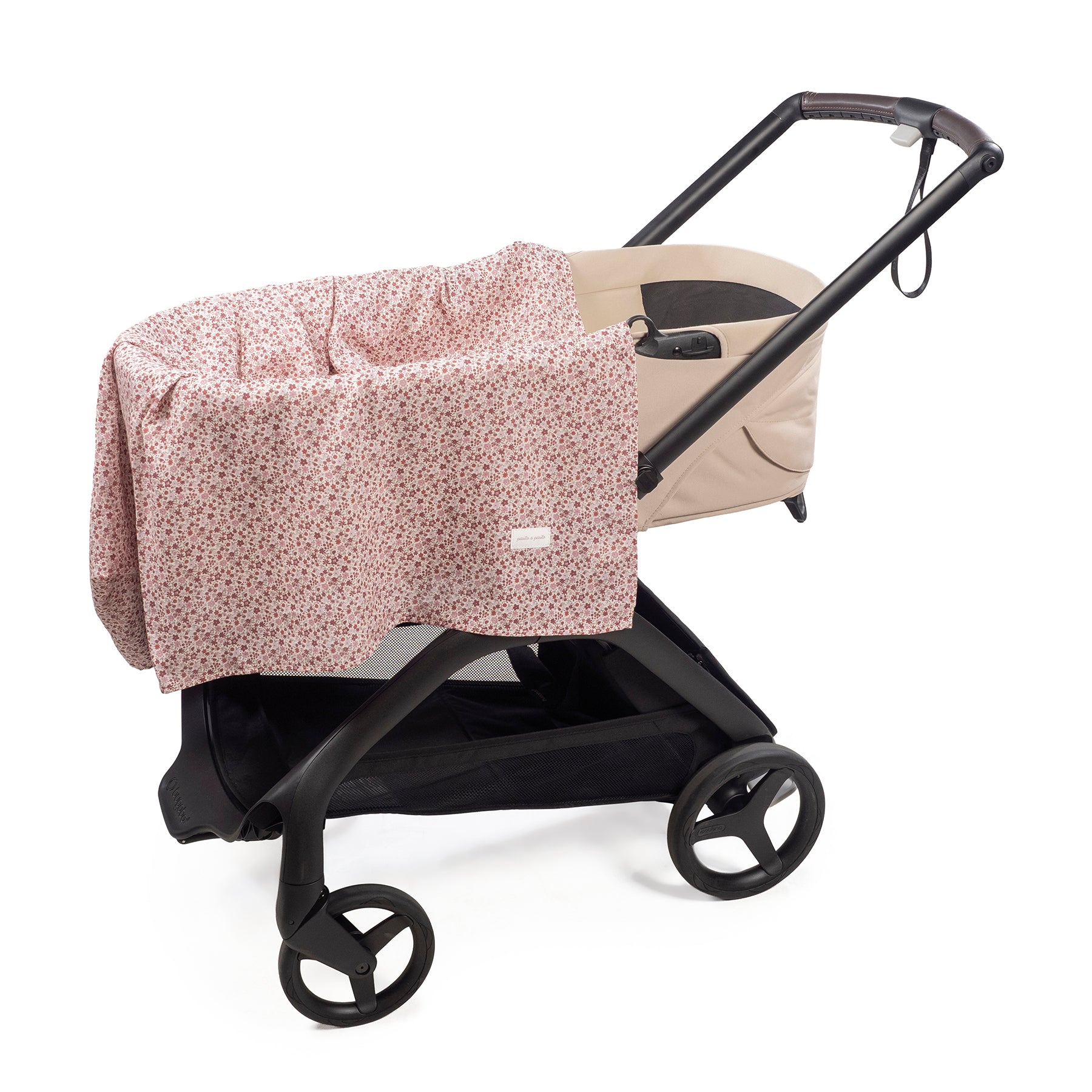 PASITO A PASITO Sabana Ajustable Cuco + Muselina Cherry Flores