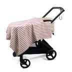 PASITO A PASITO Sabana Ajustable Cuco + Muselina Cherry Rayas