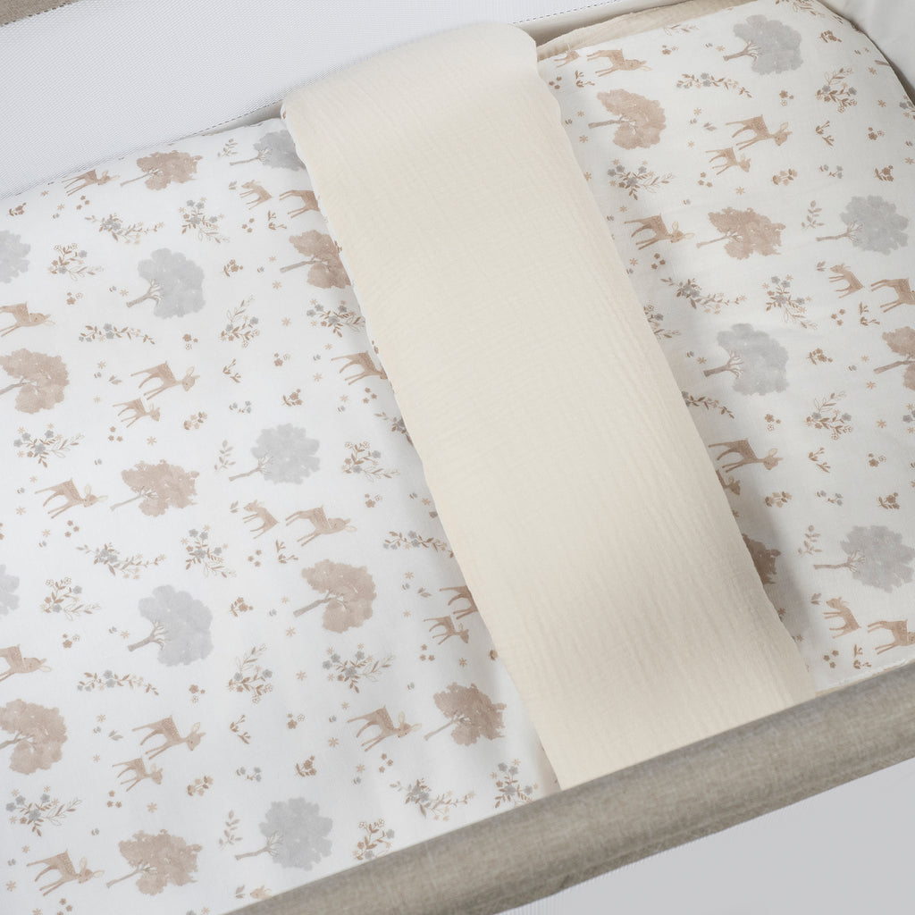 PASITO A PASITO Edredon + Sabana Bajera + Almohada Cuna 90x50cm Nara