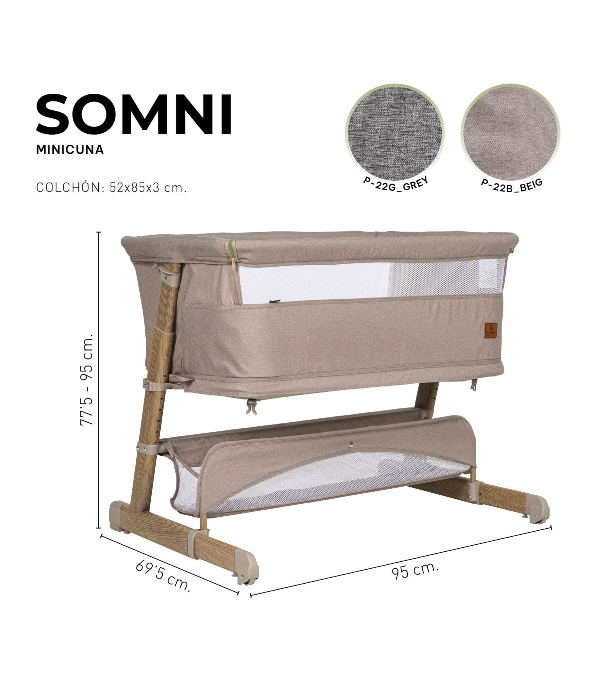 OLMITOS Minicuna 4 en 1 Somni Niu Beige