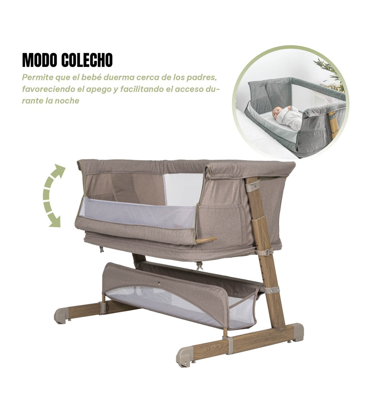 OLMITOS Minicuna 4 en 1 Somni Niu Beige