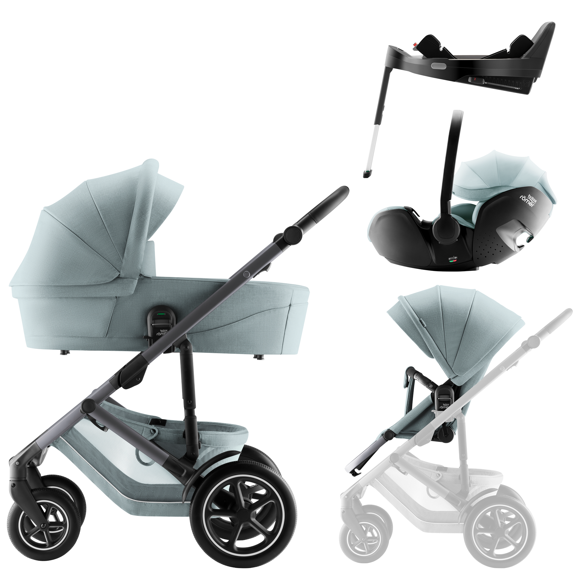 BRITAX ROMER Smile 5Z Confort Plus Set | 3 piezas + base Isofix