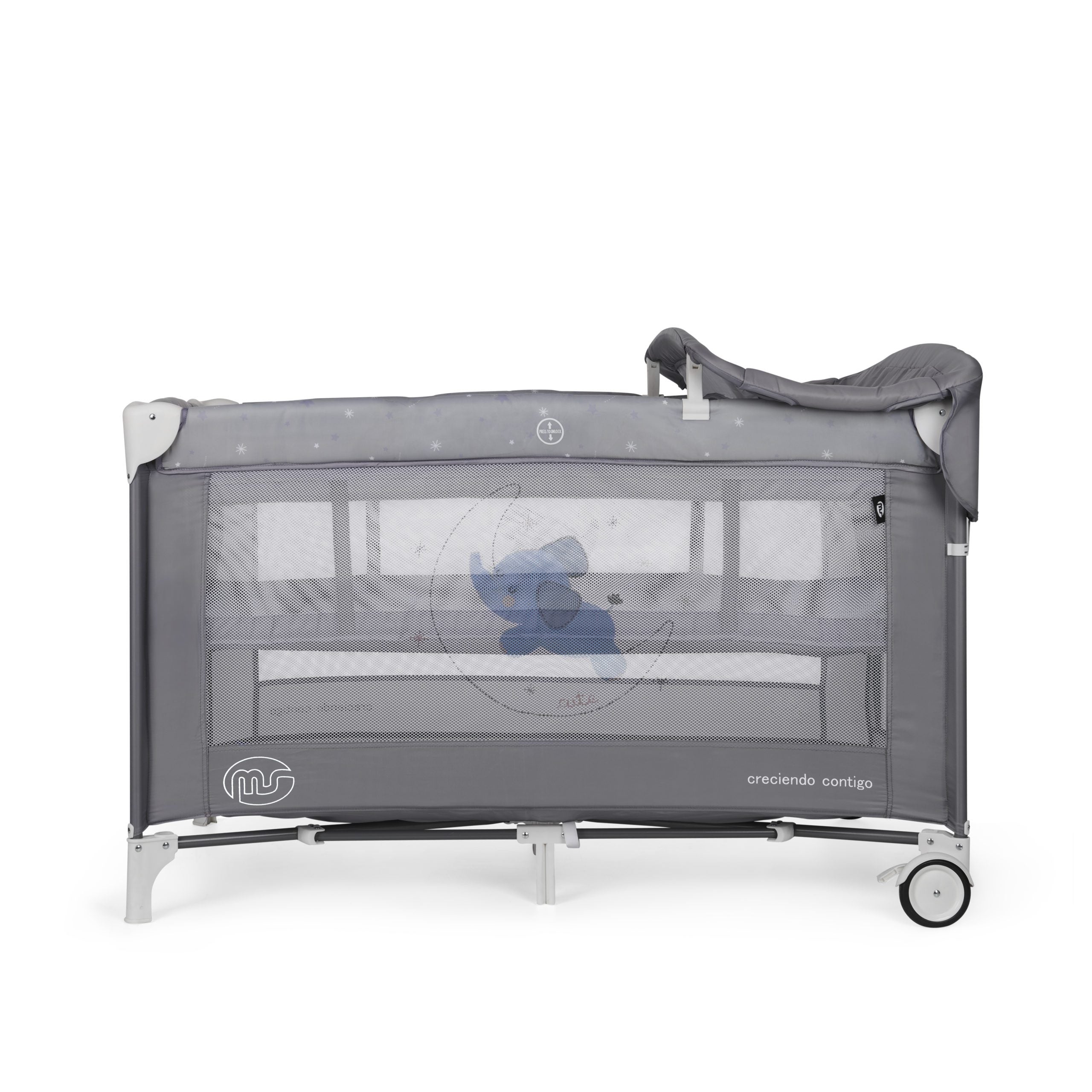 MS Cuna de viaje Complet Gris