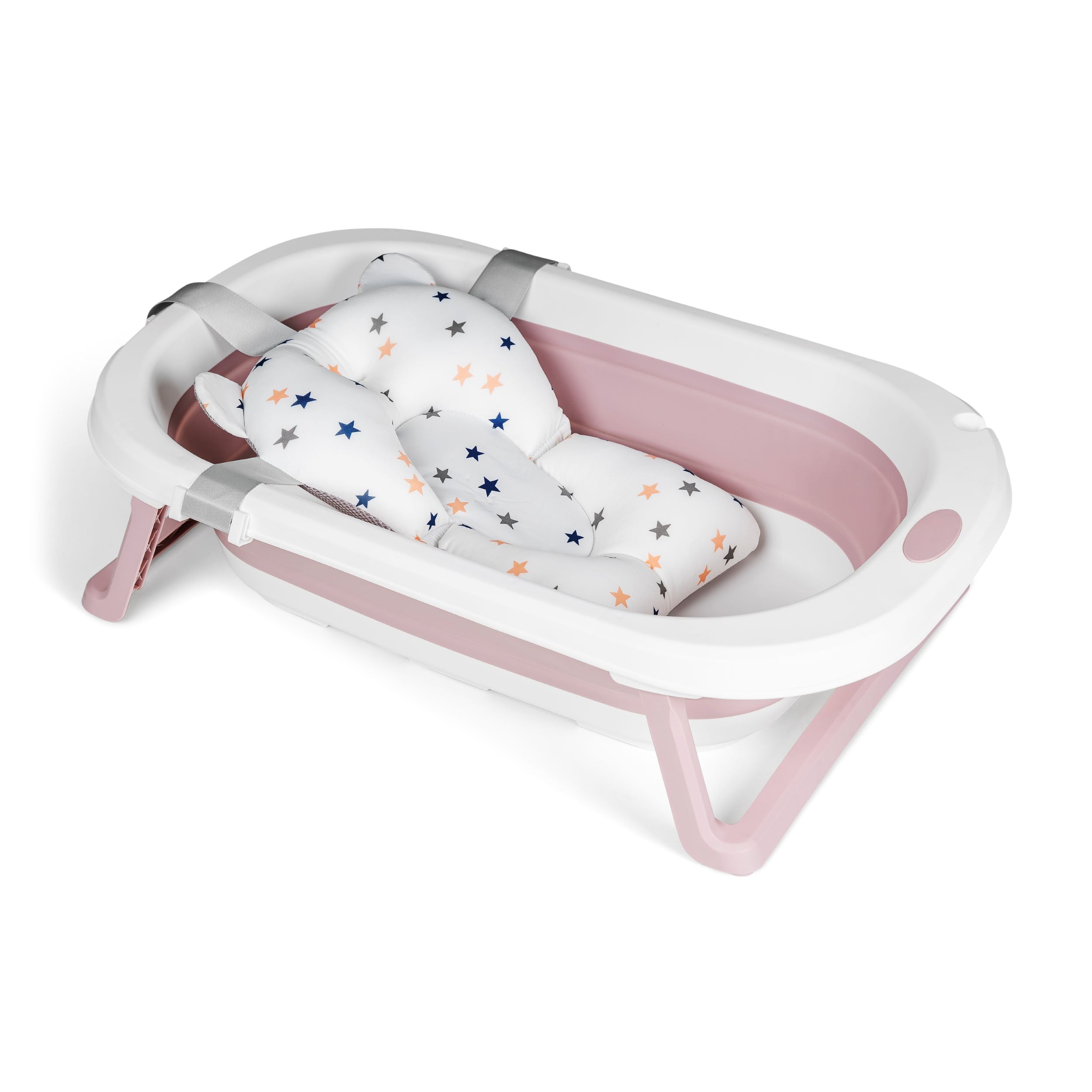 MS Bañera plegable para bebé con cojín de baño