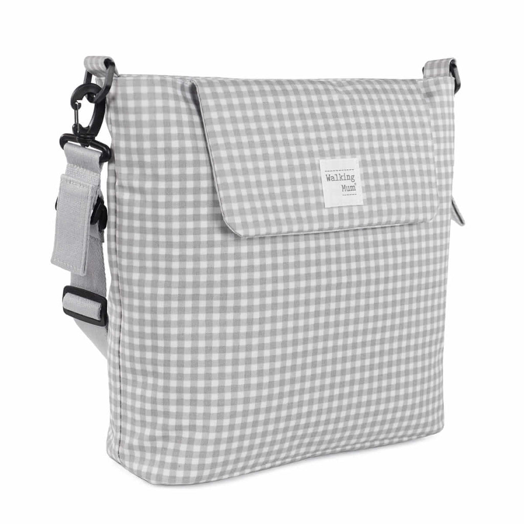 WALKING MUM Bolsa Canastilla I Love Vichy Gris