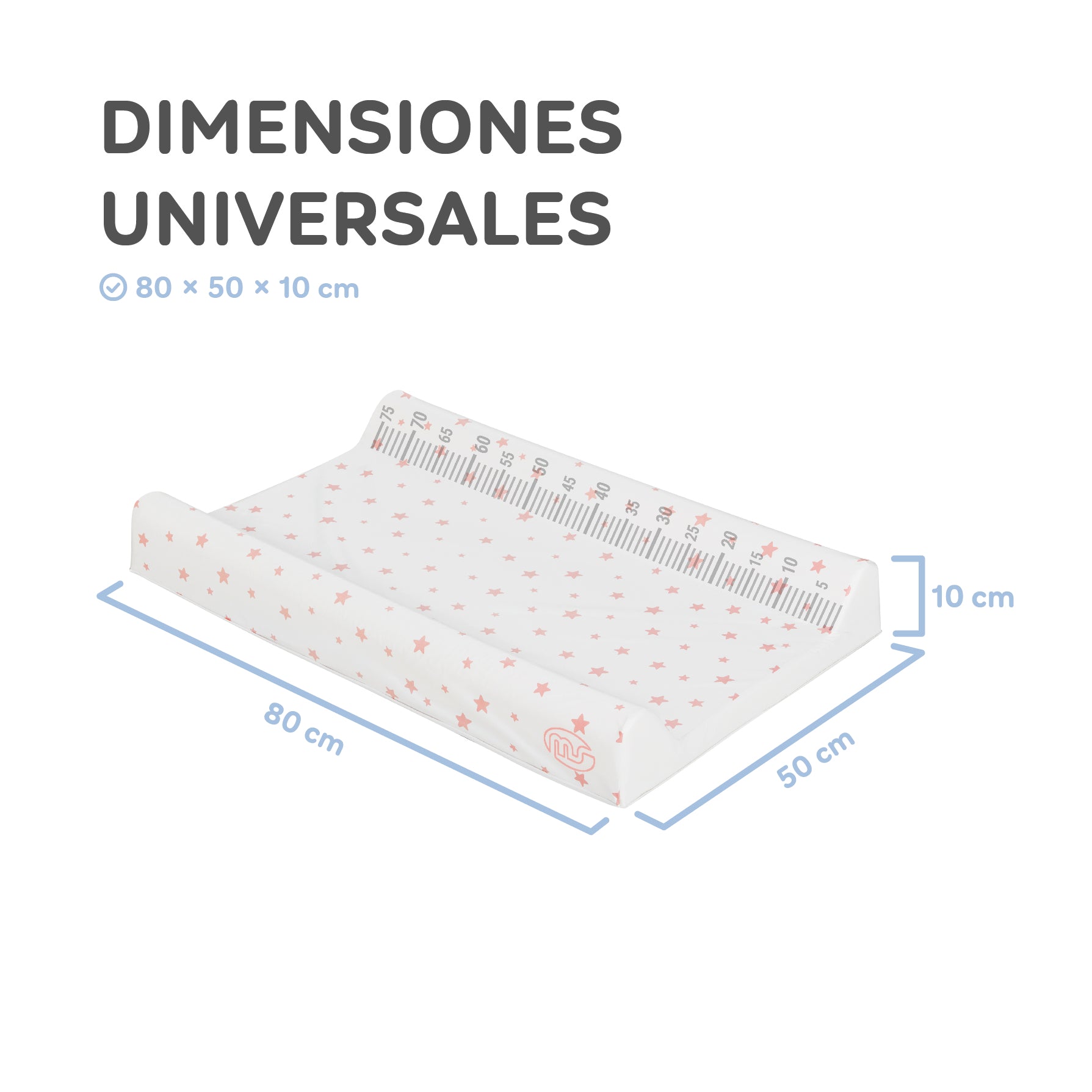 MS Cambiador bebe flexible Rosa Palo