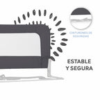 MS Barrera cama nido de 150 cm gris oscuro