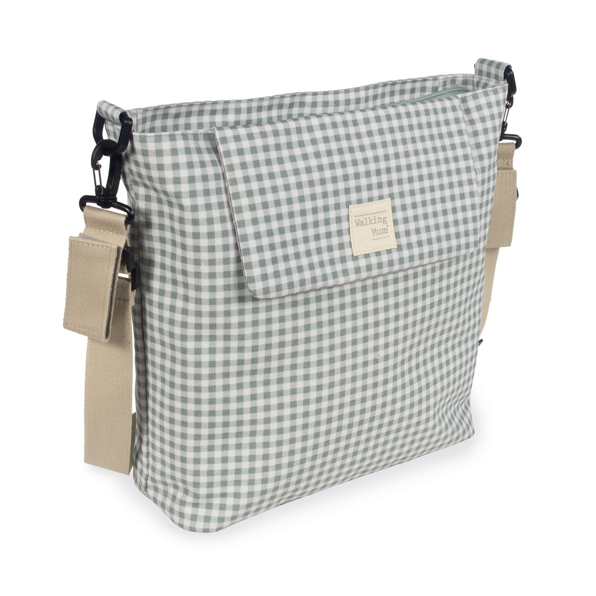 WALKING MUM Bolsa Canastilla I Love Vichy Verde