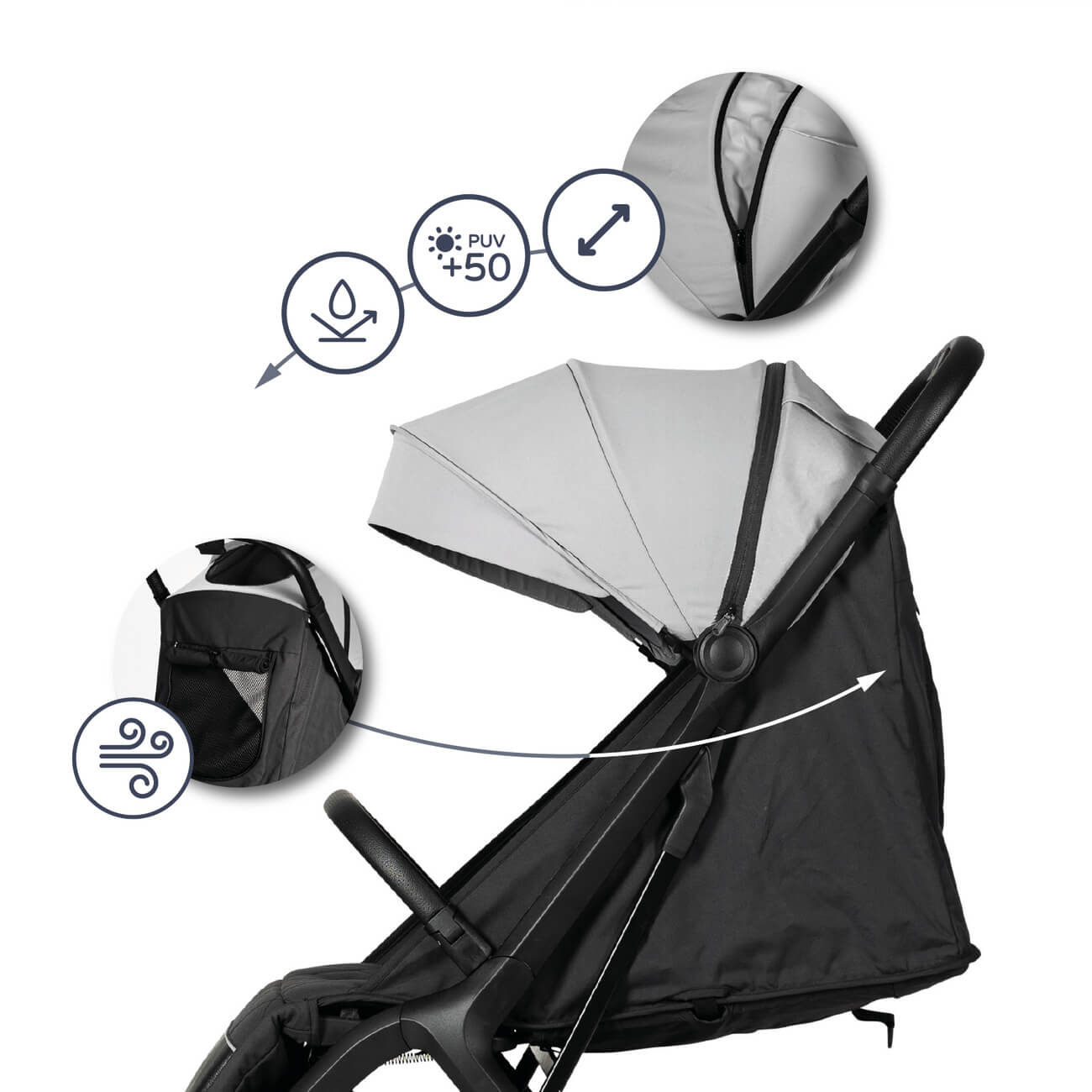 MS Silla de paseo ligera iWalk