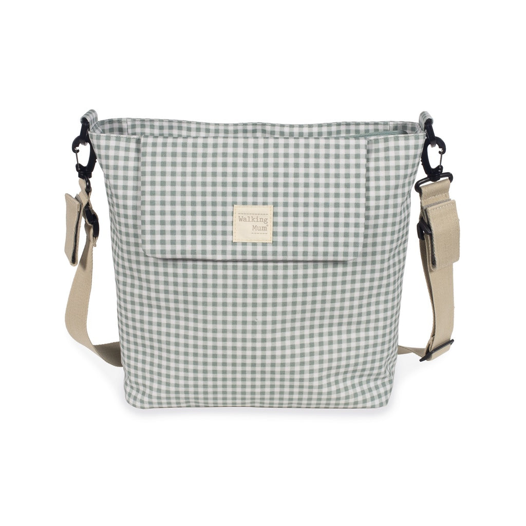 WALKING MUM Bolsa Canastilla I Love Vichy Verde