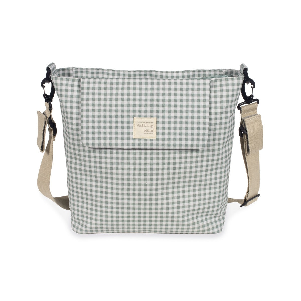 WALKING MUM Bolsa Canastilla I Love Vichy Verde