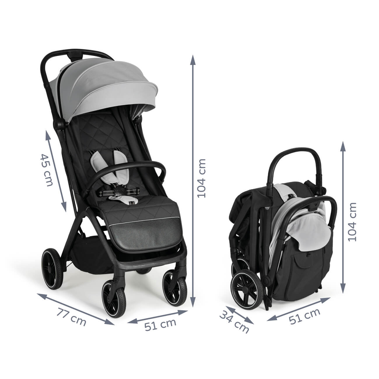 MS Silla de paseo ligera iWalk