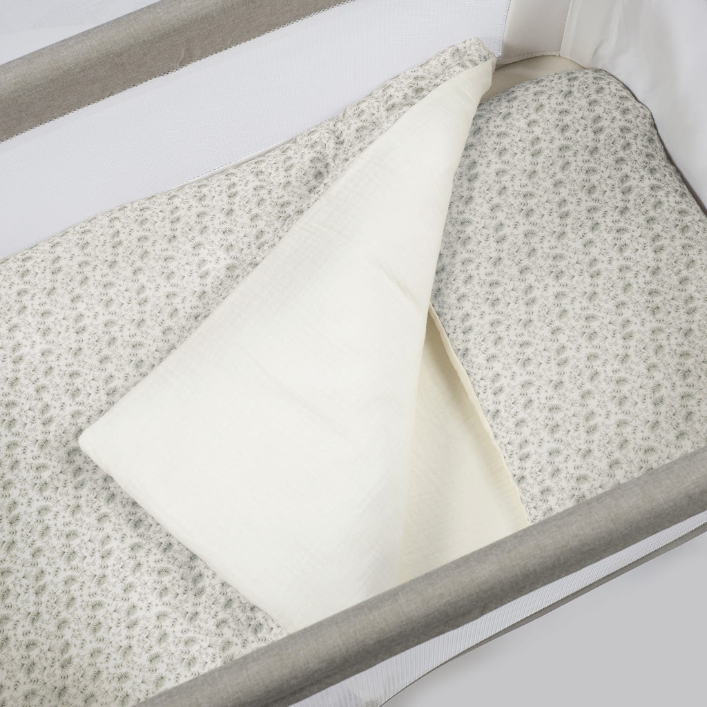 WALKING MUM Edredon + Bajera + Almohada Cuna 90x50 cm Gala Mint