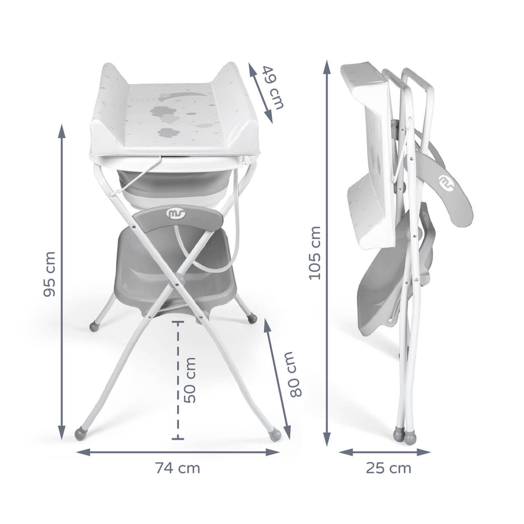 MS Cambiador con bañera plegable Zoe