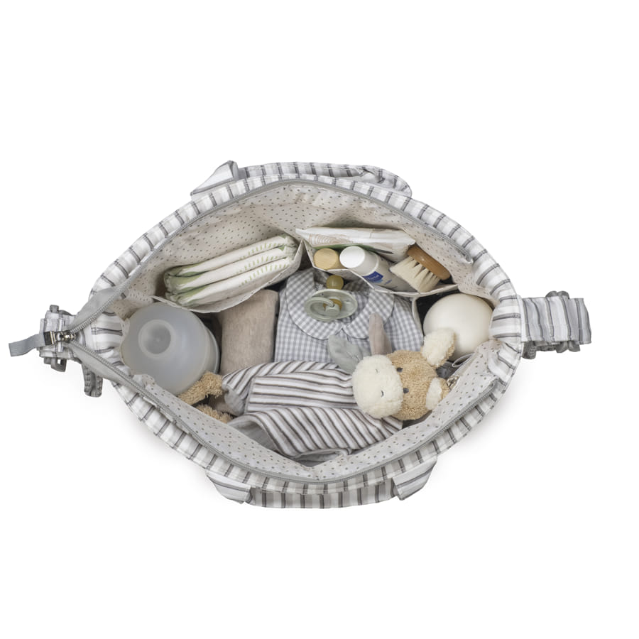 WALKING MUM Bolsa Canastilla Botton Rayas