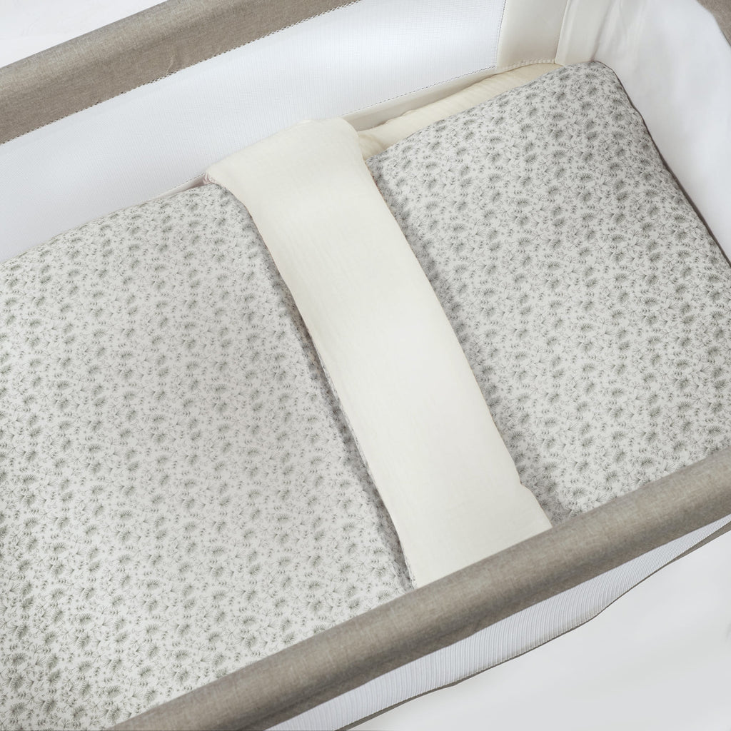 WALKING MUM Edredon + Bajera + Almohada Cuna 90x50 cm Gala Mint