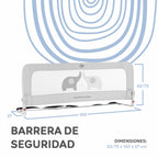 MS Barrera cama nido de 150 cm gris