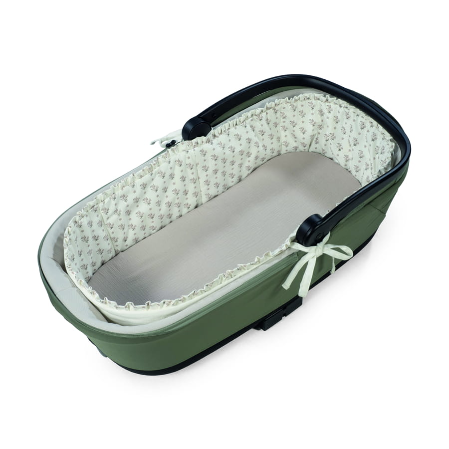 WALKING MUM Cubre Cuco Varillas + Sabana Ajustable Cuco Botton Flores