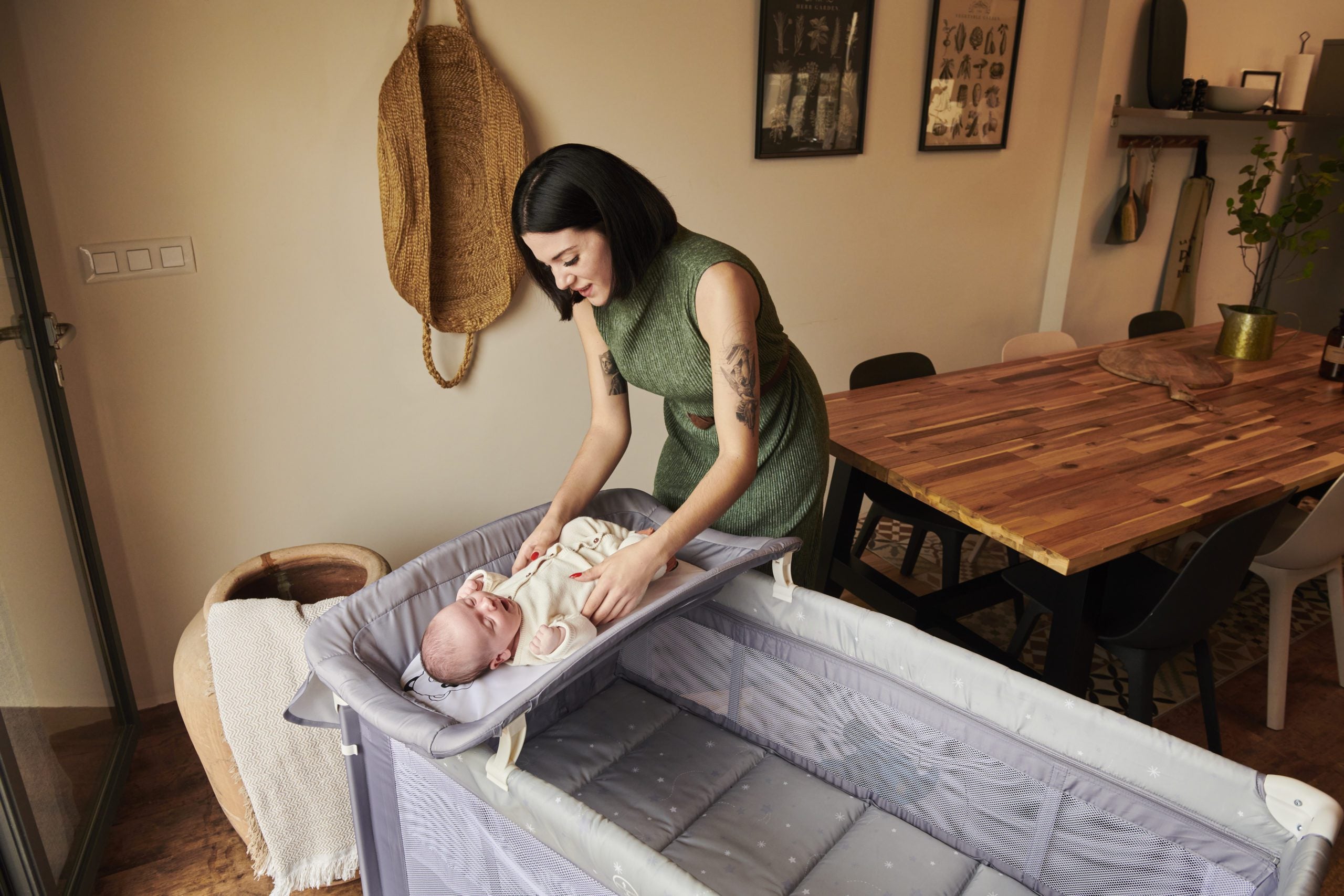 MS Cuna de viaje Complet Gris