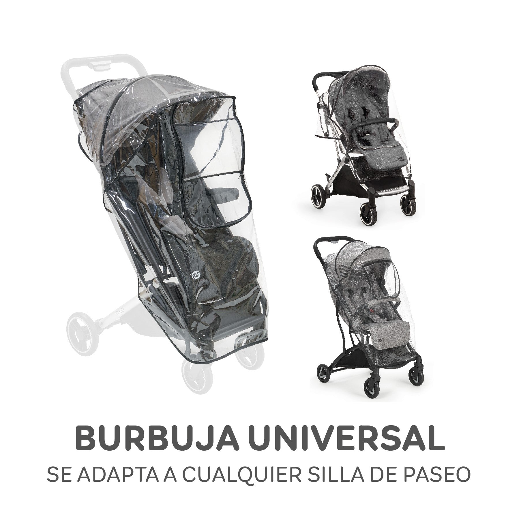 MS Burbuja de lluvia Universal para carrito de bebé