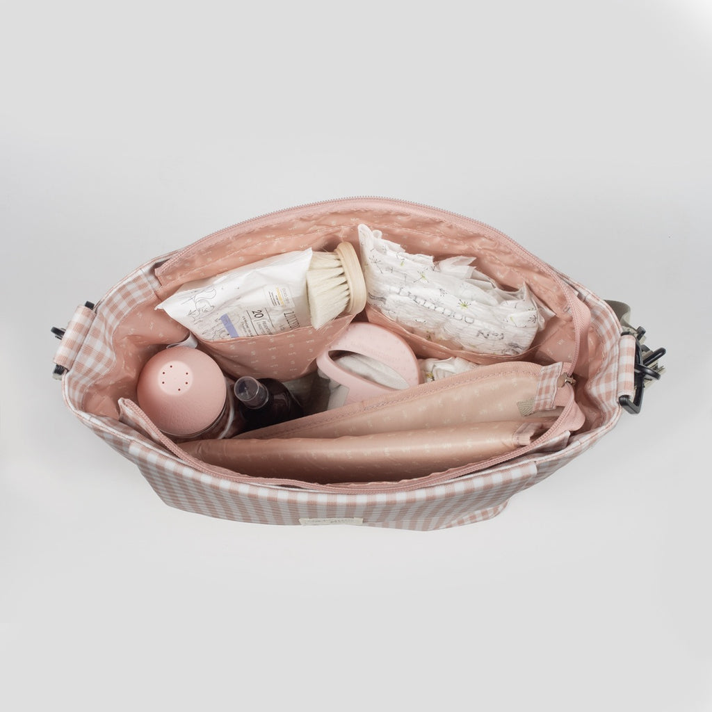 WALKING MUM Bolsa Canastilla I Love Vichy Rosa