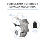 MS Mochila portabebé Kanguro gris