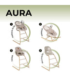 OLMITOS Hamaca + Trona 4 en 1 Aura de Niu Beige