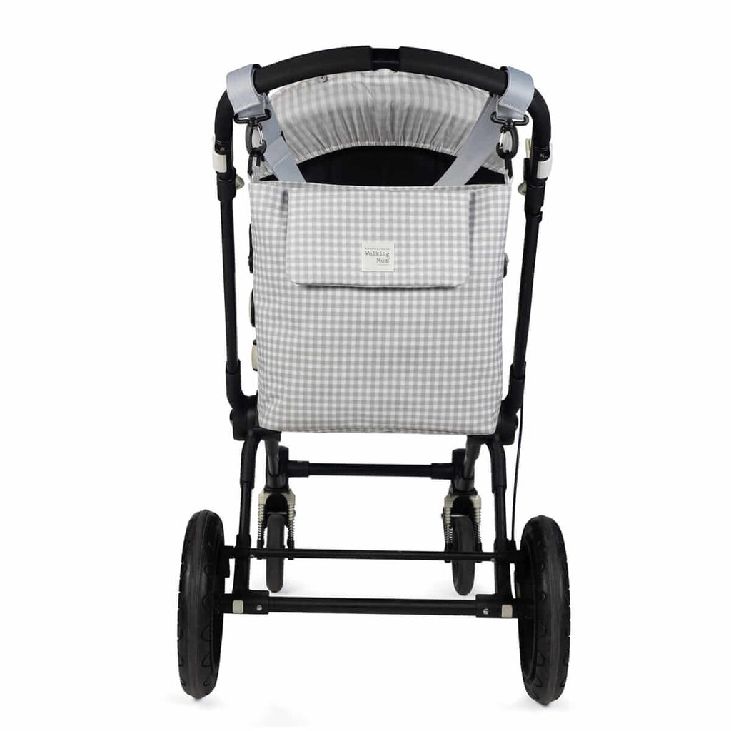 WALKING MUM Bolsa Canastilla I Love Vichy Gris