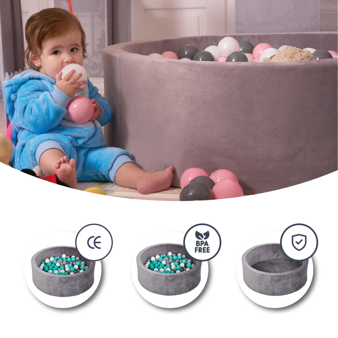 MS Piscina de bolas misti con bolas