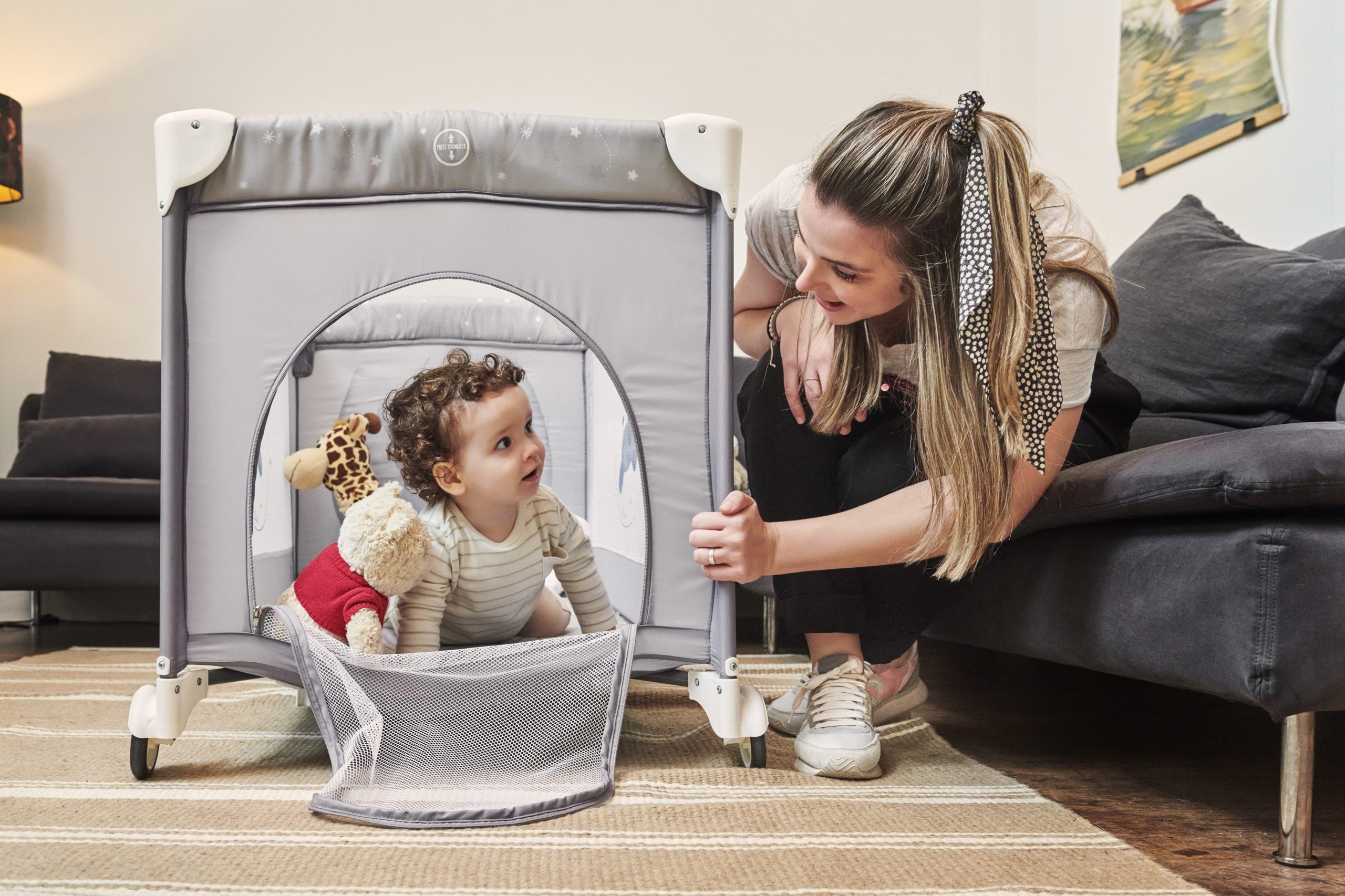 MS Cuna de viaje Complet Gris