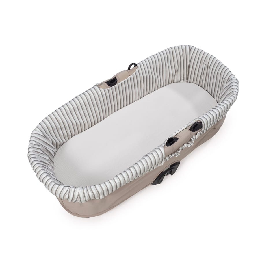 WALKING MUM Cubre Cuco Gomas + Sabana Ajustable Cuco Botton Rayas