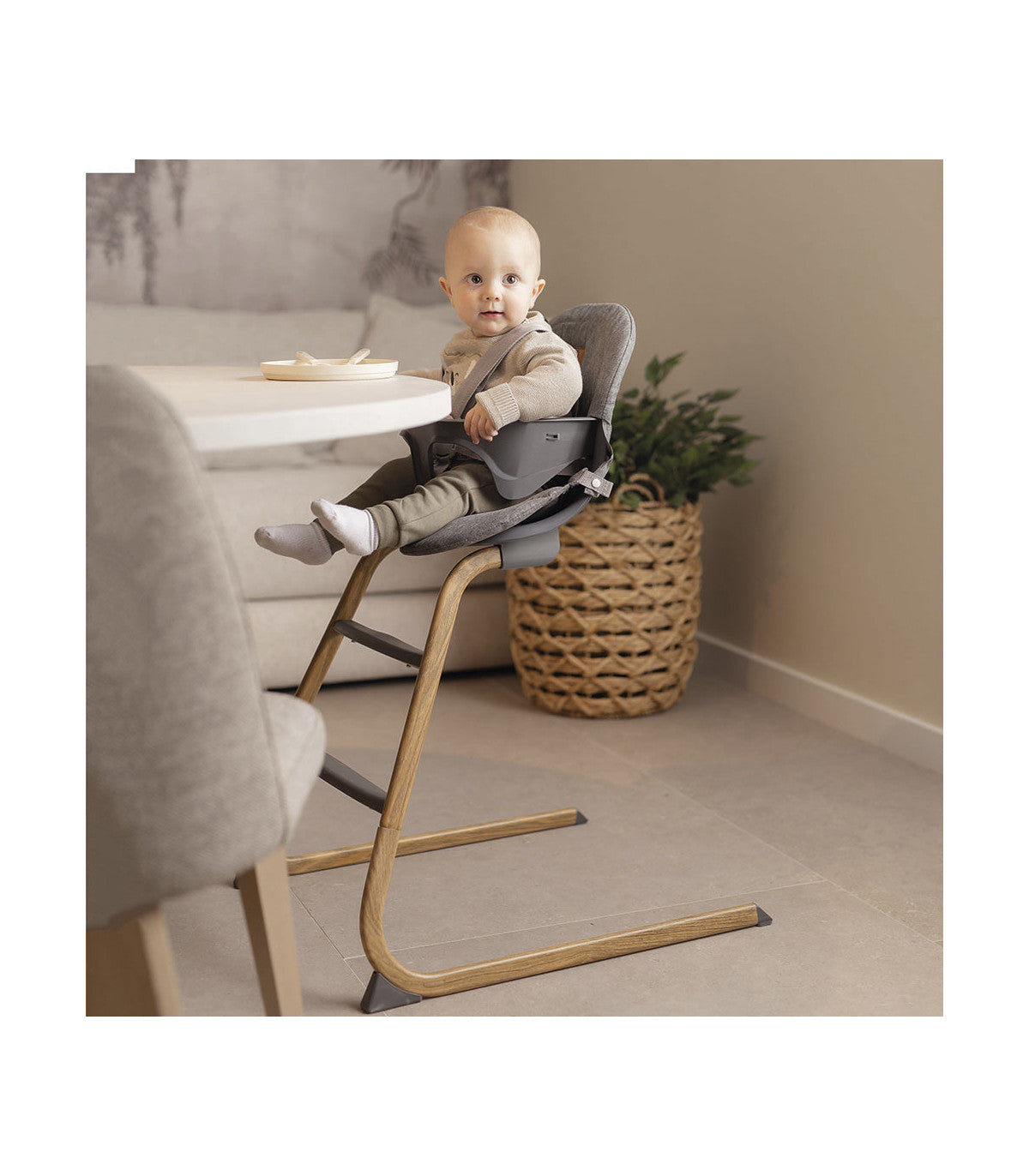 OLMITOS Hamaca + Trona 4 en 1 Aura de Niu Grey