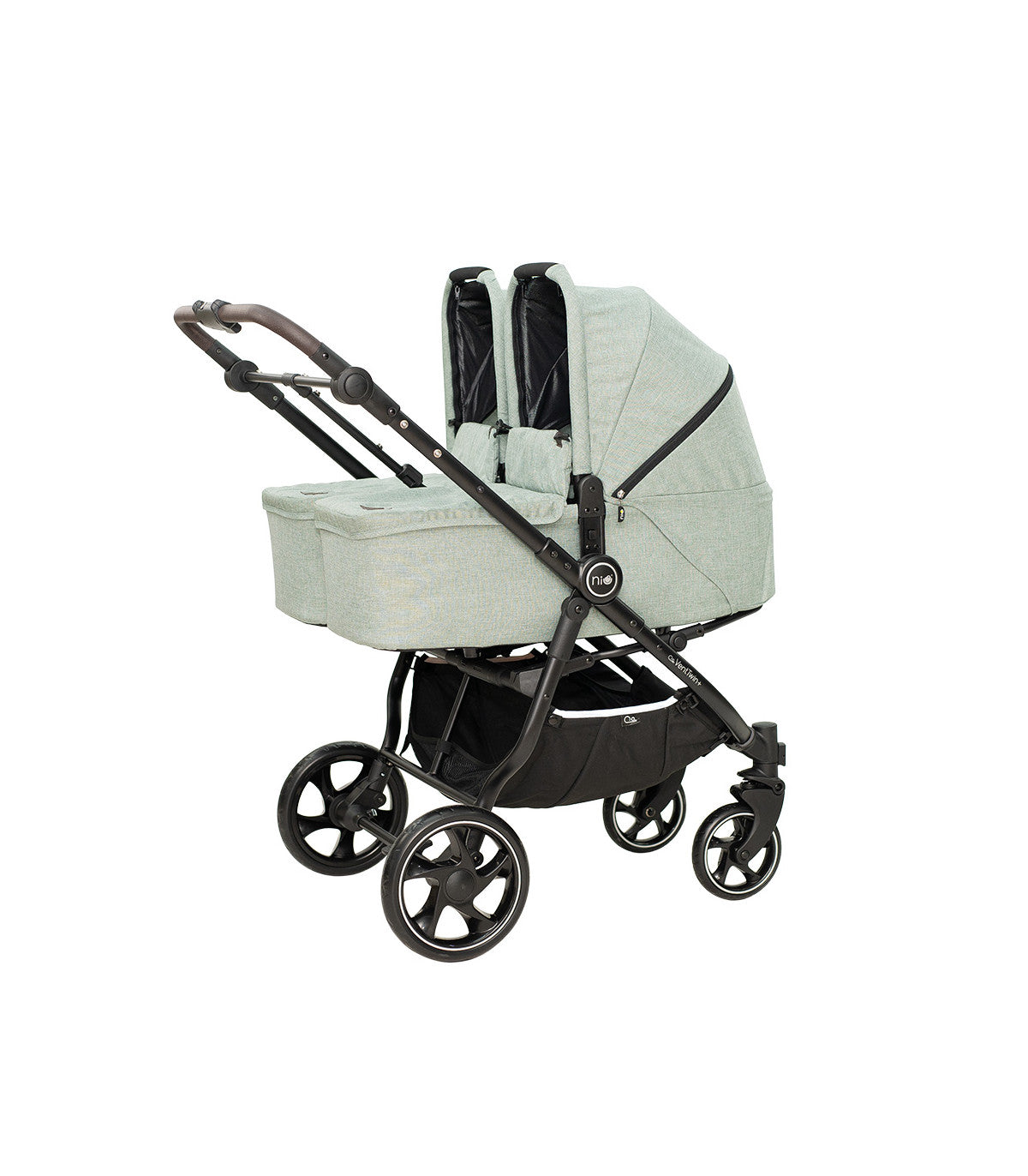 OLMITOS Capazo Gemelar Venttwin + Niu Leaf